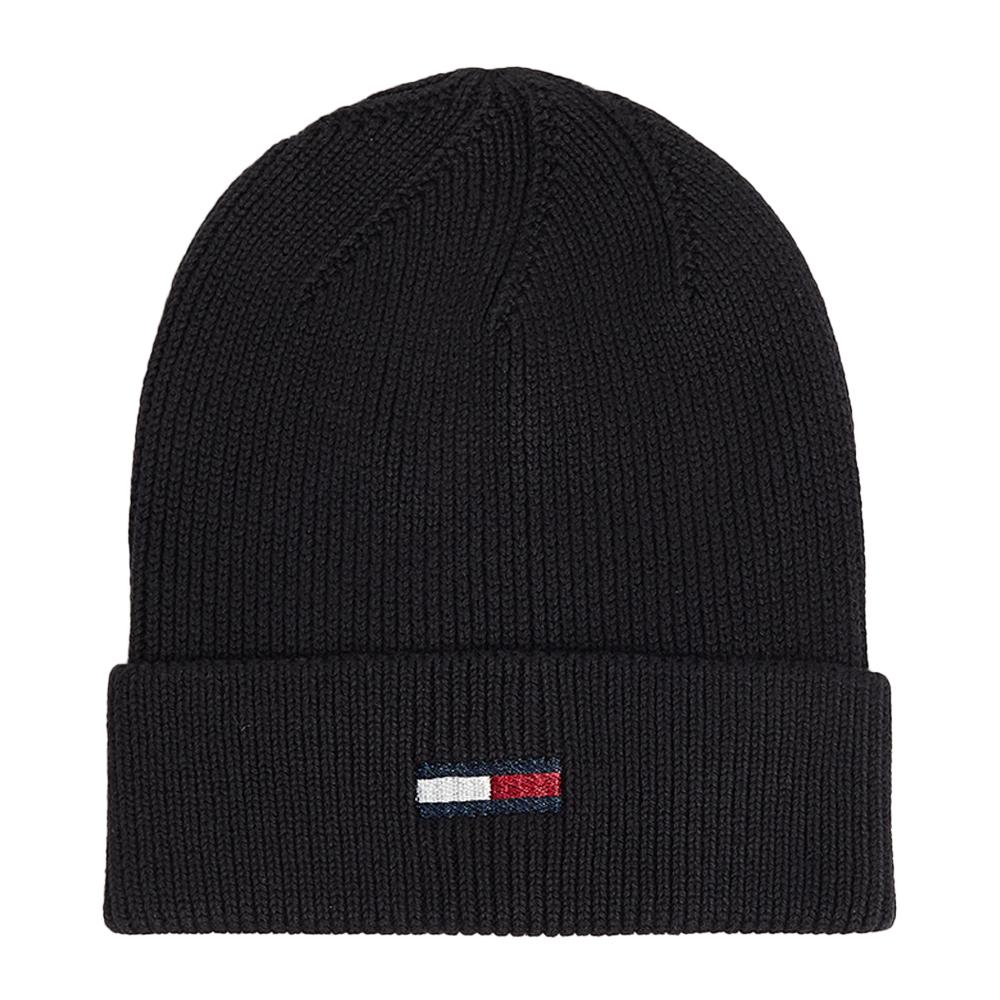 Bonnet Noir Femme Tommy Hilfiger Elongated pas cher