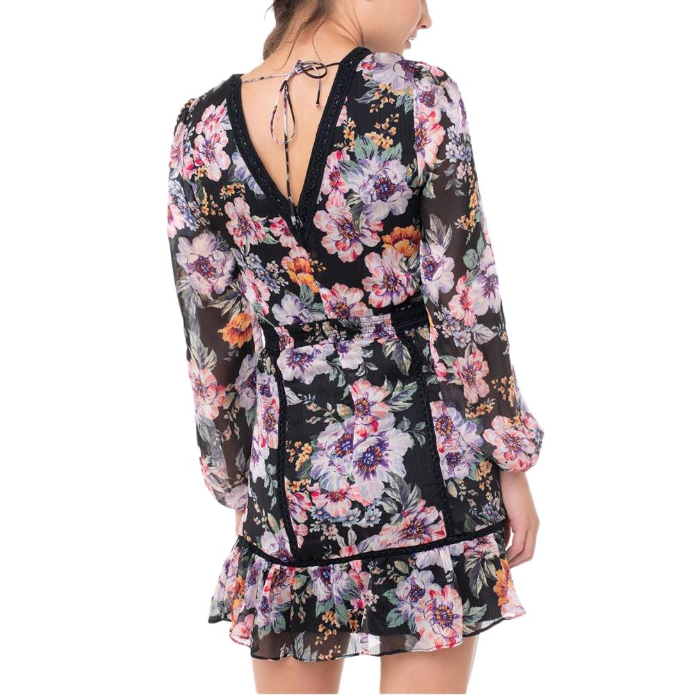 Robe Noire à Motifs Femme Guess Elana vue 2