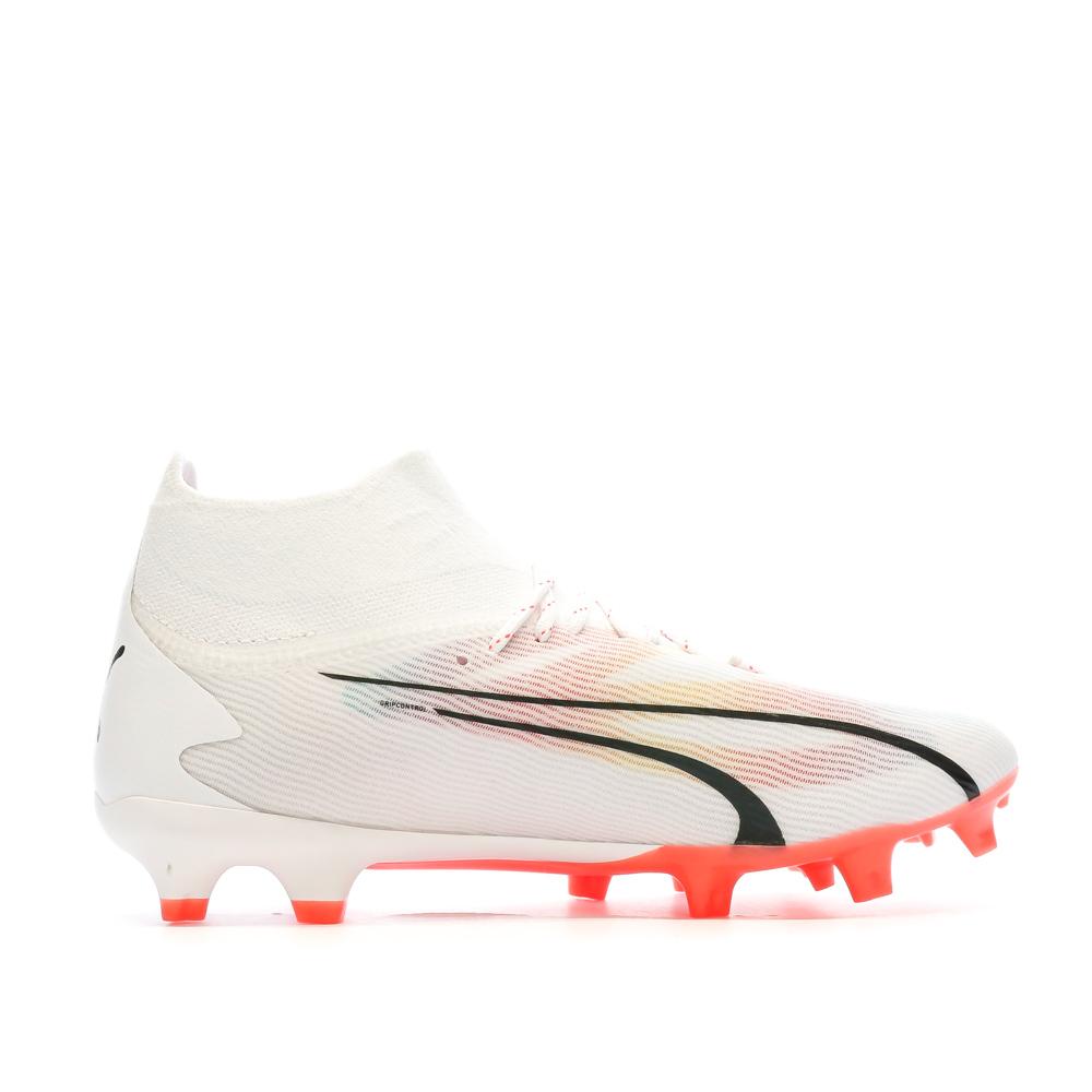 Chaussures de Football Blanche/Rose/Noire Homme Puma Ultra Pro vue 2