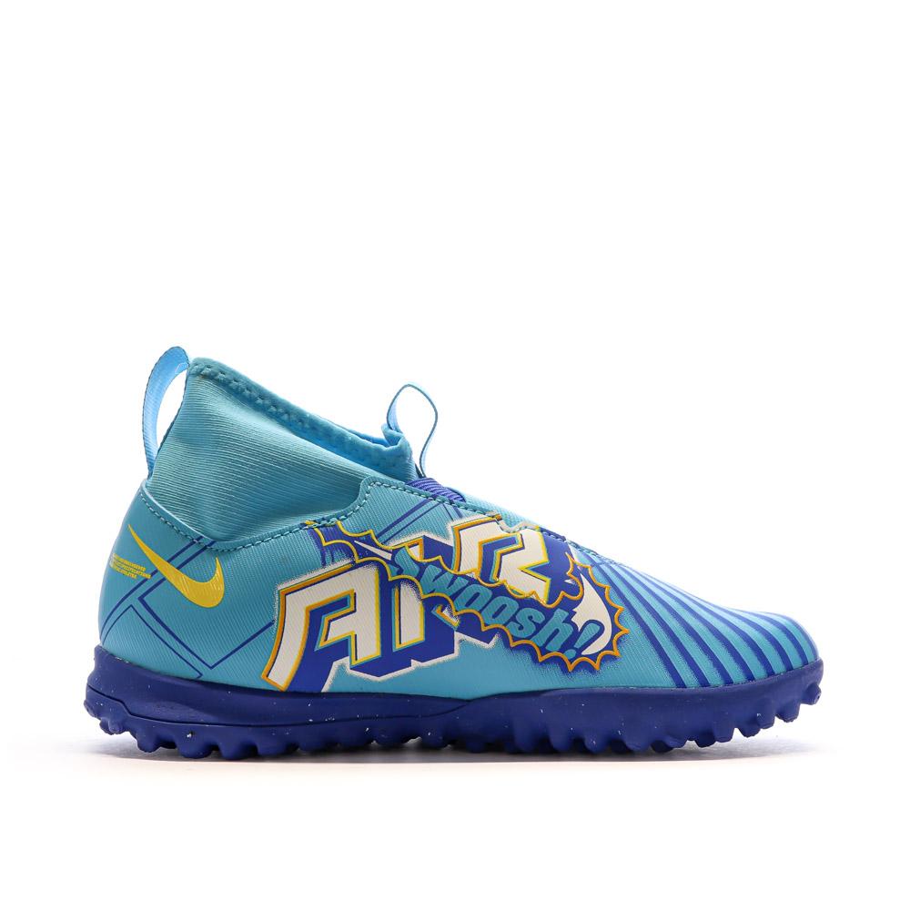 Chaussures de foot Bleus Junior Nike Zoom Superfly 9 Acad KM vue 2