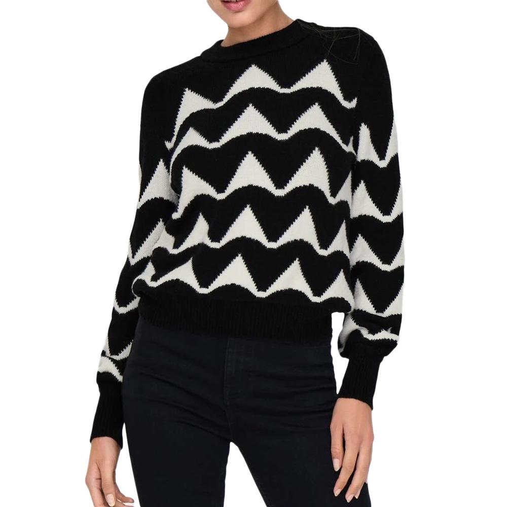 Pull Noir/Beige Femme JDY Tina pas cher