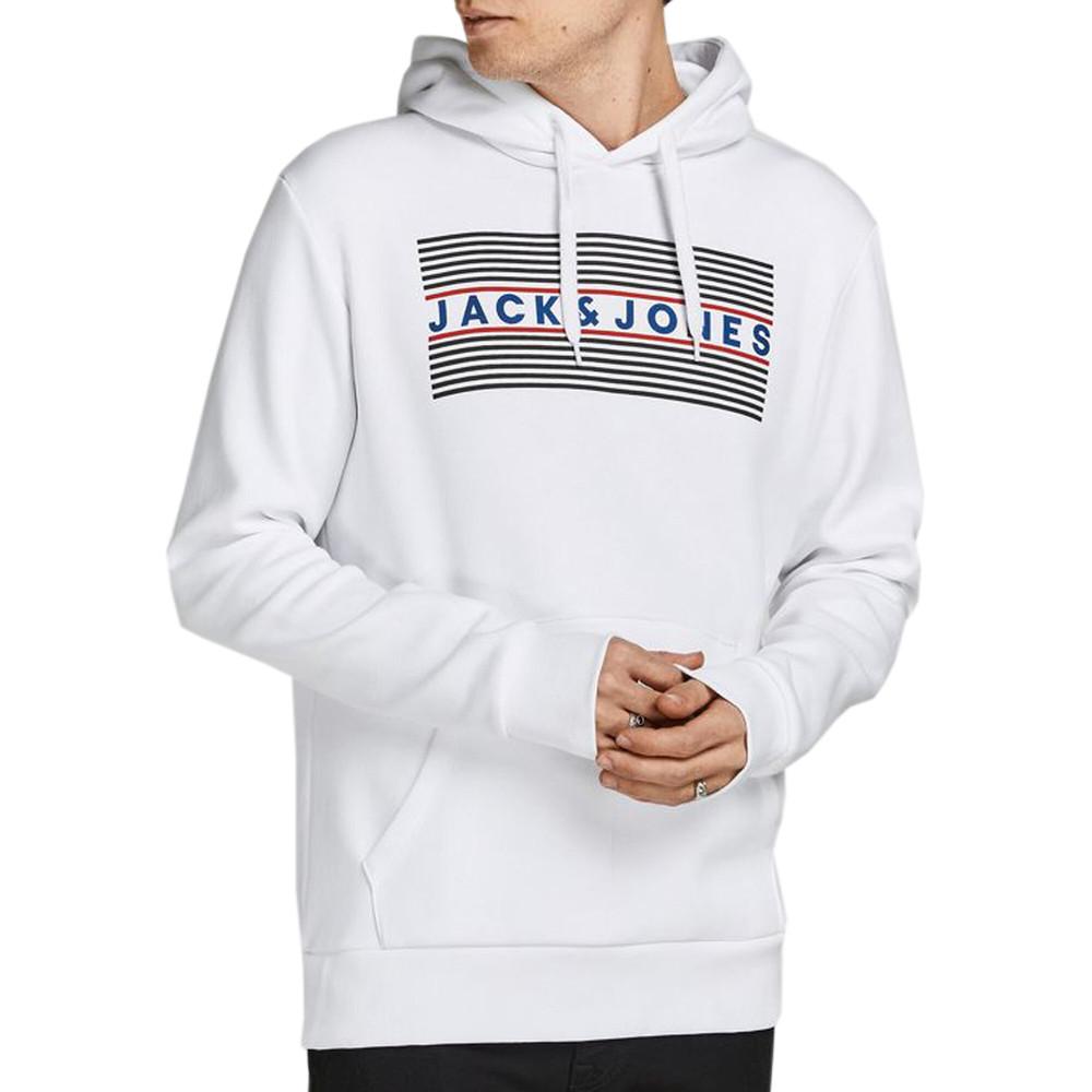 Sweat à capuche Blanc Homme Jack & Jones Corp Logo pas cher