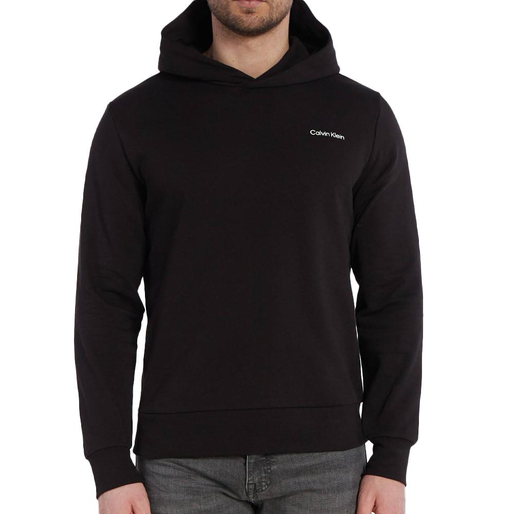 Sweat à Capuche Noir Homme Calvin Klein Jeans Angled pas cher