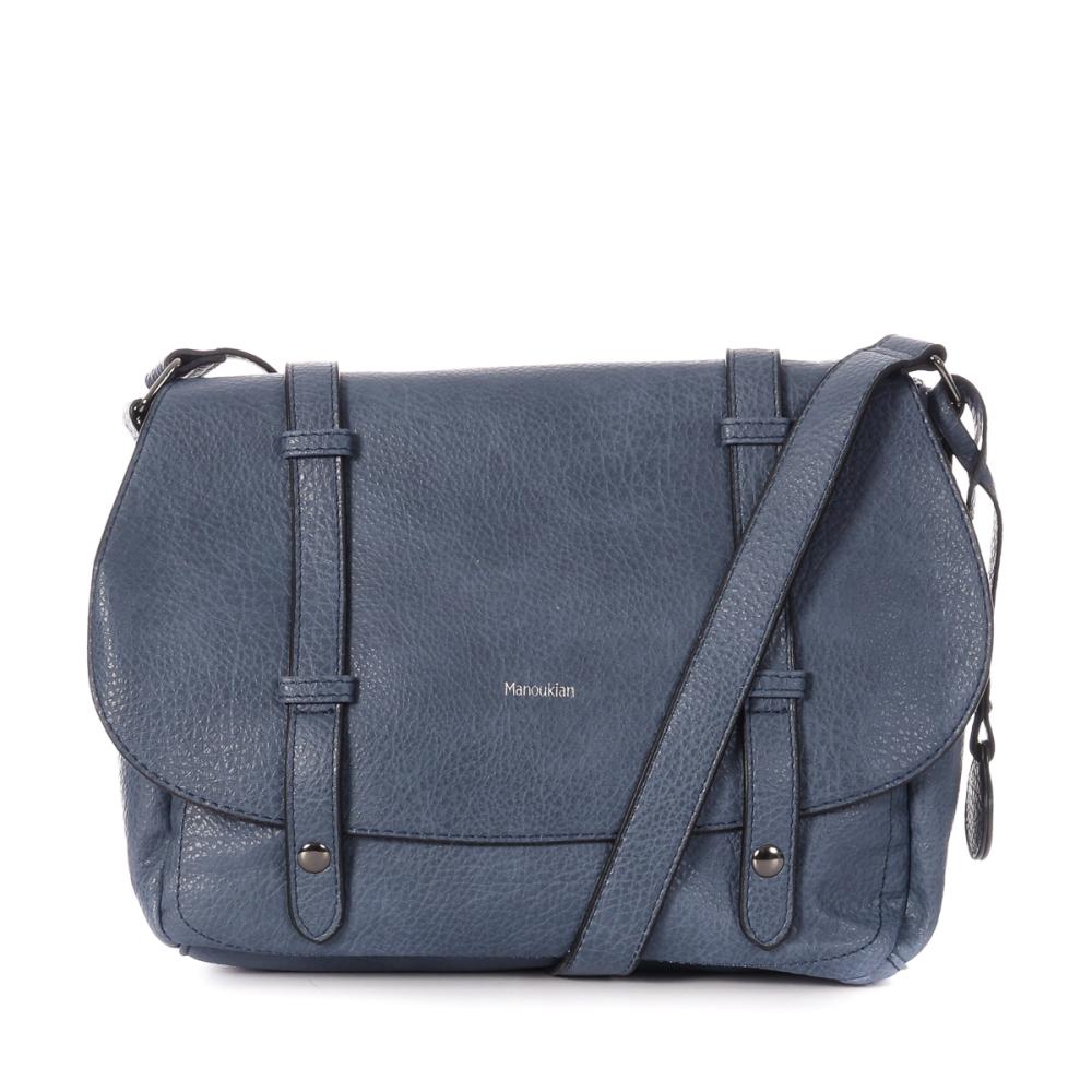 Sac bandoulière Bleu Femme Manoukian Dina1 pas cher