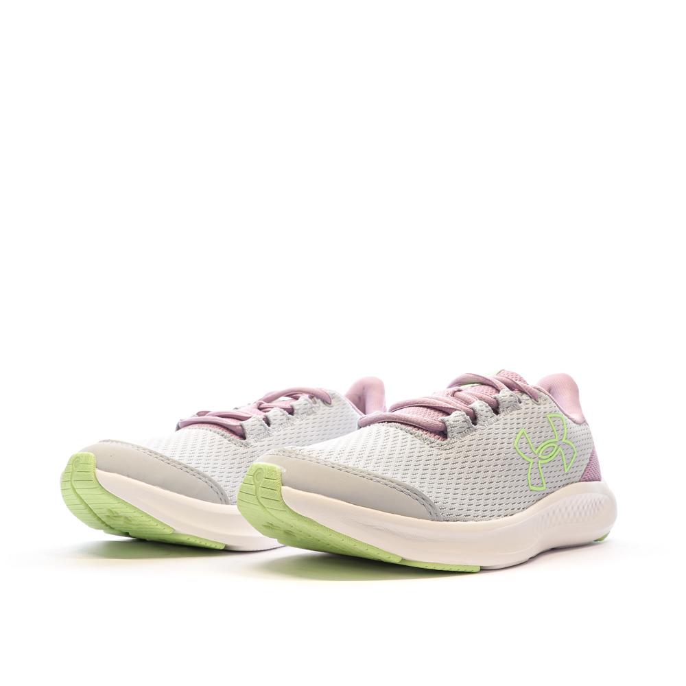 Chaussures de Running Gris/Rose Femme Under Armour Charged Pursuit 3 vue 6