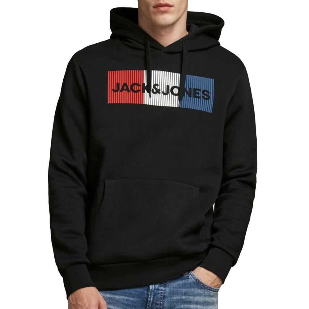 Sweat à capuche Noir Homme Jack & Jones Corp Logo pas cher