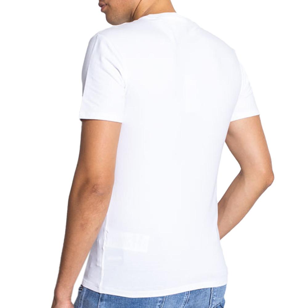 T-shirt Blanc Homme Guess Core V vue 2