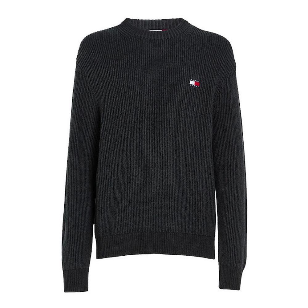 Pull Noir Homme Tommy Hilfiger Badge DM0DM16214 pas cher