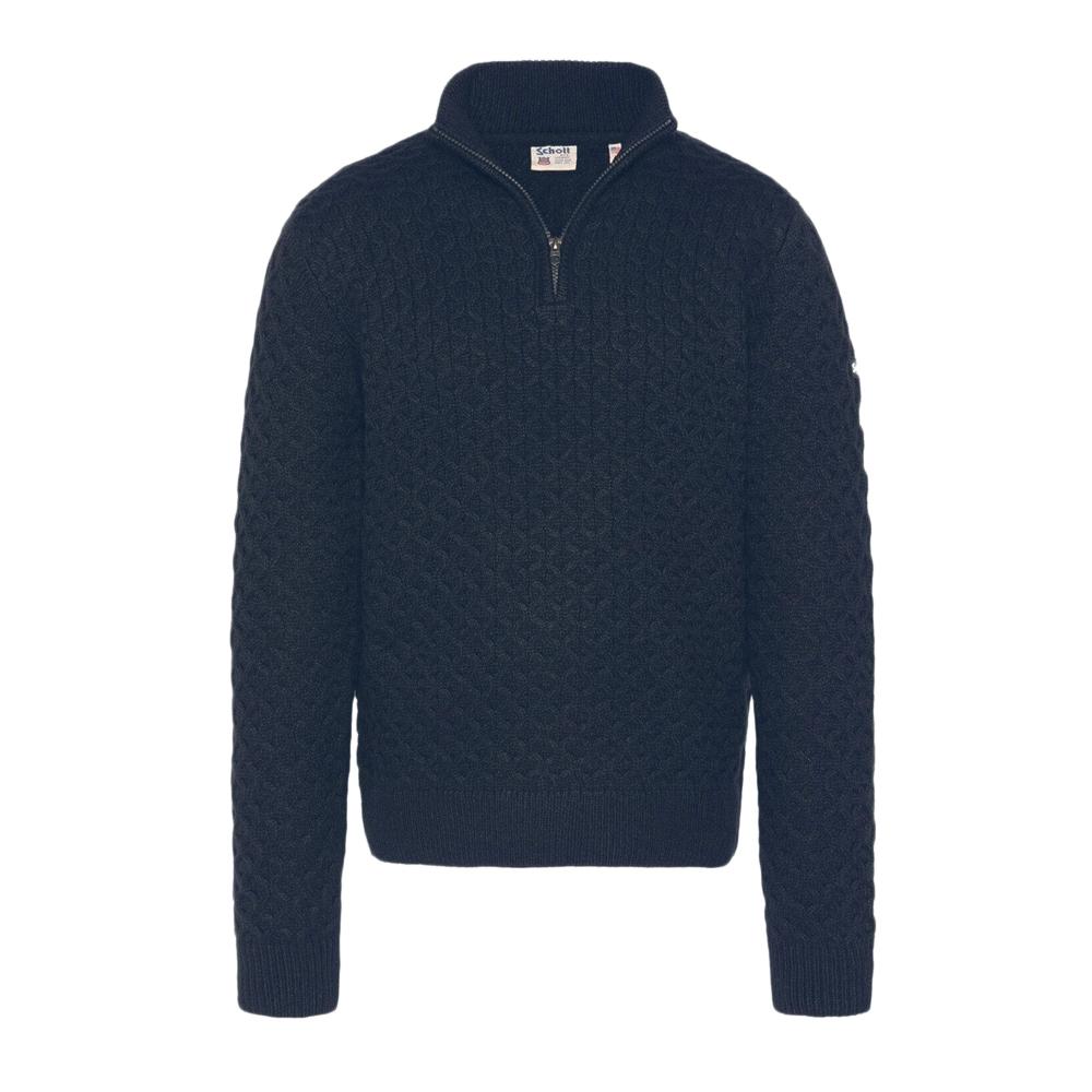 Pull Marine Homme Schott Zip CIRCLE pas cher