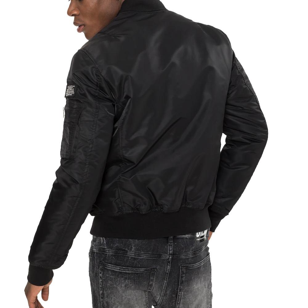 Bomber Noir Homme Schott Jet17 vue 2