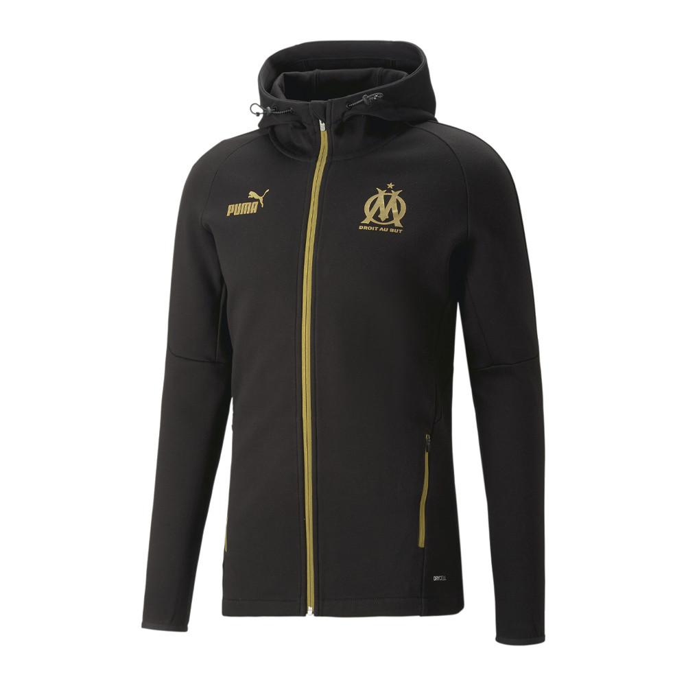 OM Veste de survêtement Noir Homme Puma Hooded pas cher