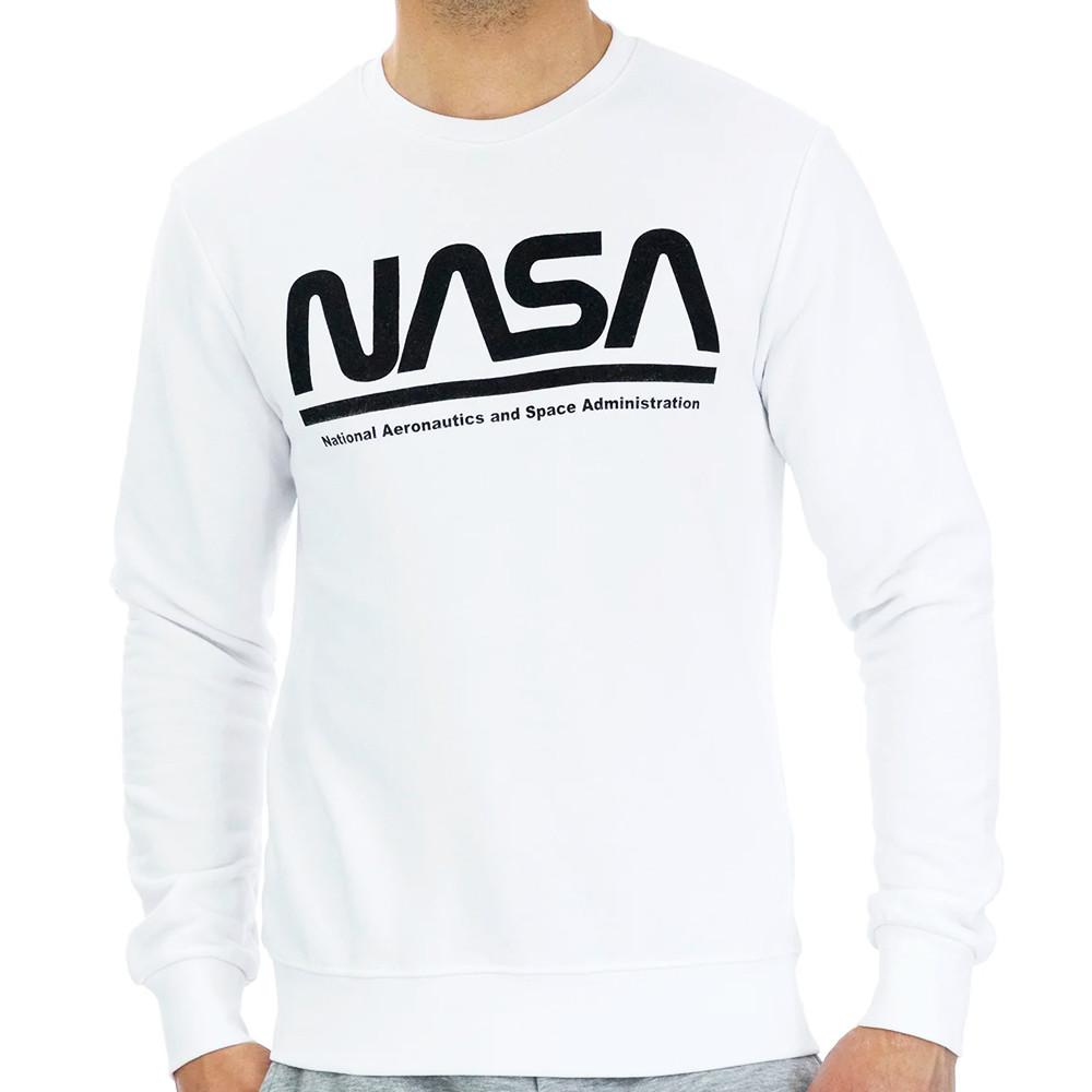 Sweat Blanc Homme Nasa Crewneck pas cher