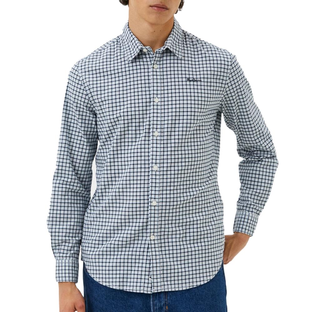 Chemise Bleu/Blanche Homme Pepe Jeans PM308208 pas cher