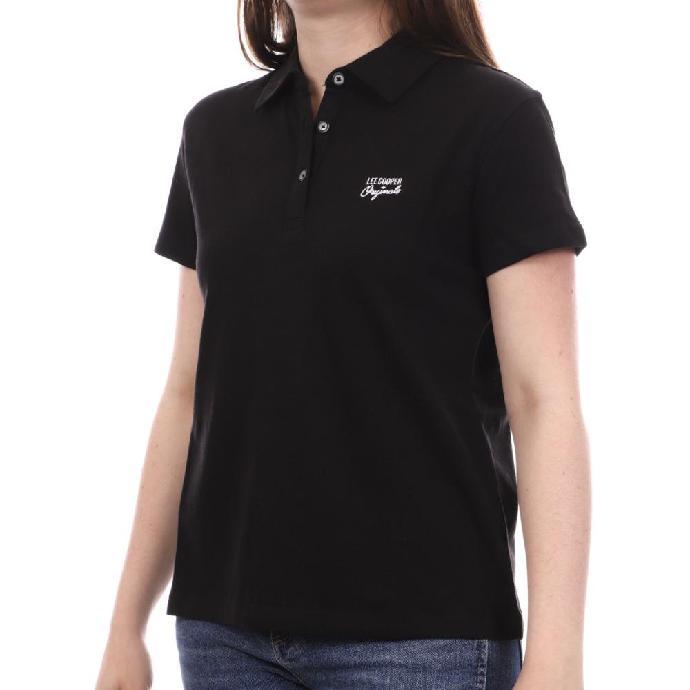 Polo Noir Femme Lee cooper Omara pas cher