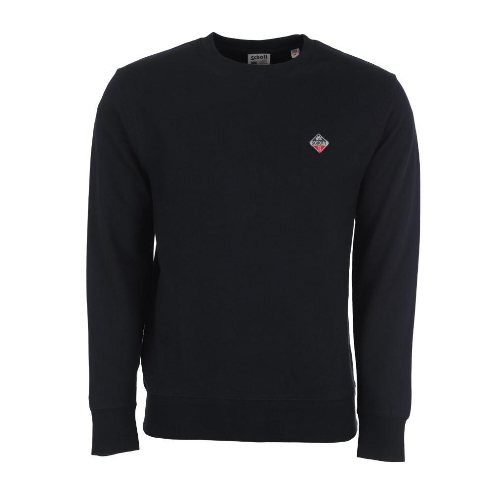 Sweat Noir Homme Schott Patch pas cher