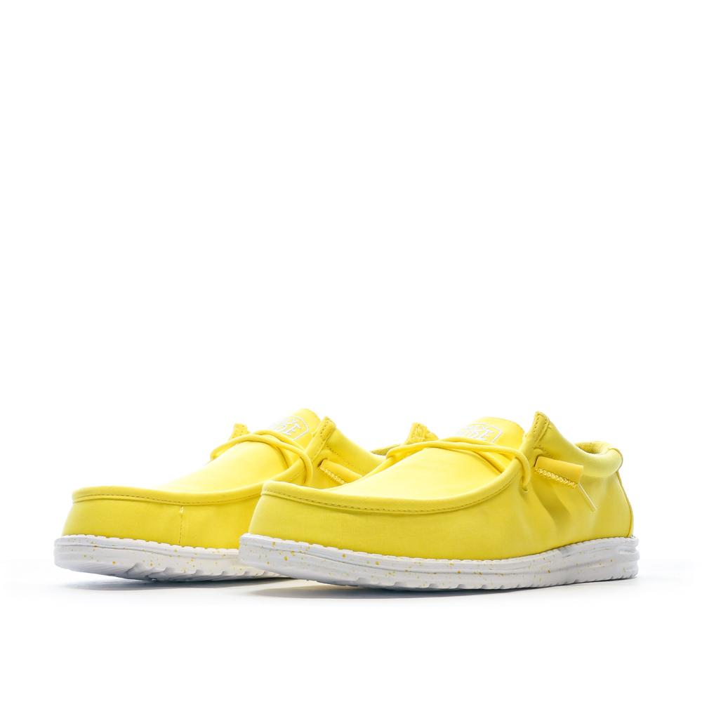 Chaussures Jaune Homme Hey Dude Wally Slub Canvas vue 6