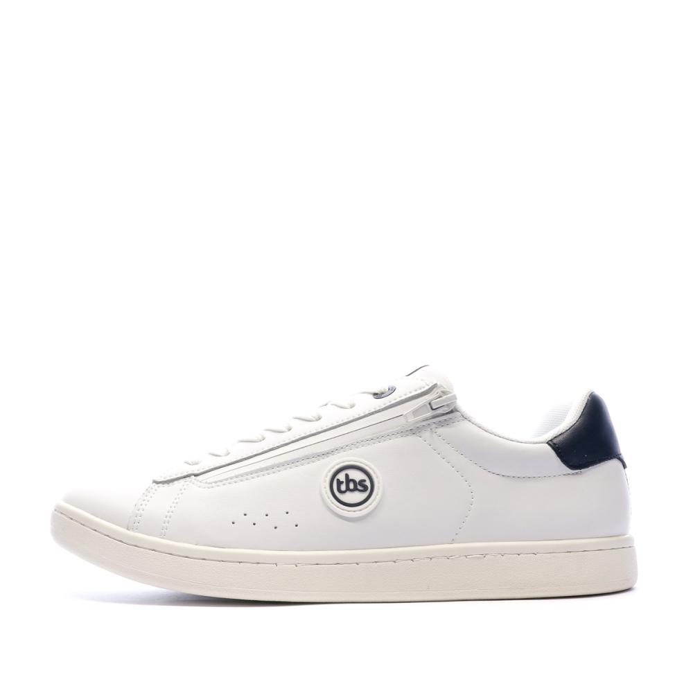 Baskets Blanc/Marine Homme TBS Lillian pas cher