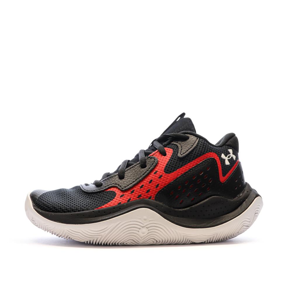 Chaussures de Basket Noires/Rouge Mixte Under Armour Jet 23 pas cher