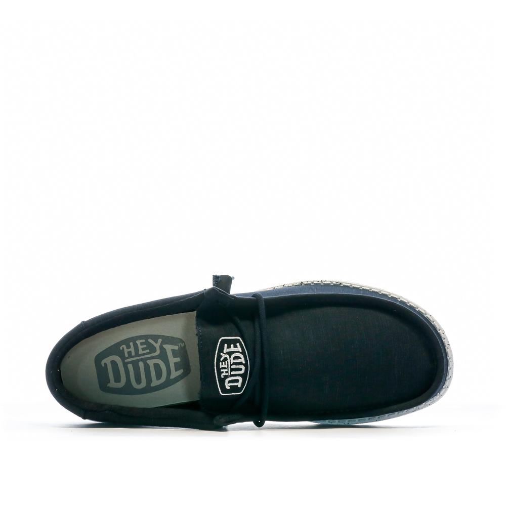 Chaussures Marine Homme Hey Dude Wally Slub Canvas vue 4