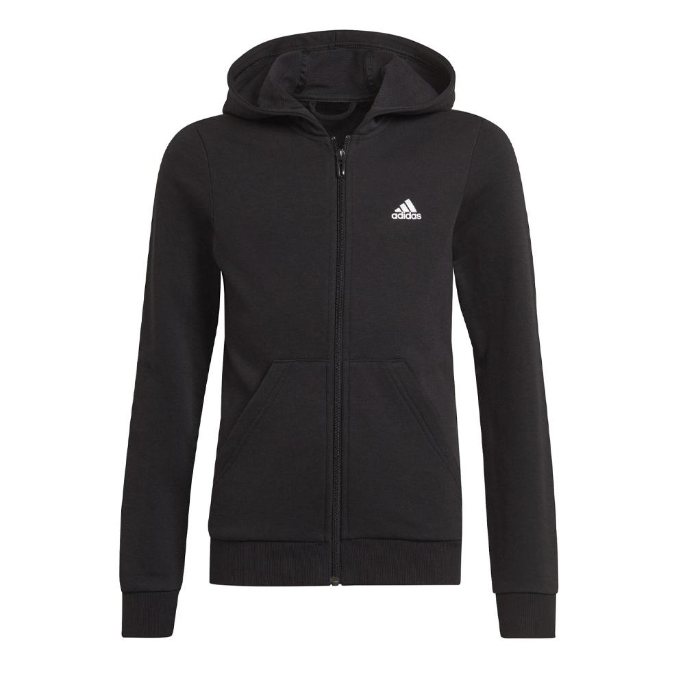 Sweat Zippé Capuche Noir Fille Adidas GS2165 pas cher