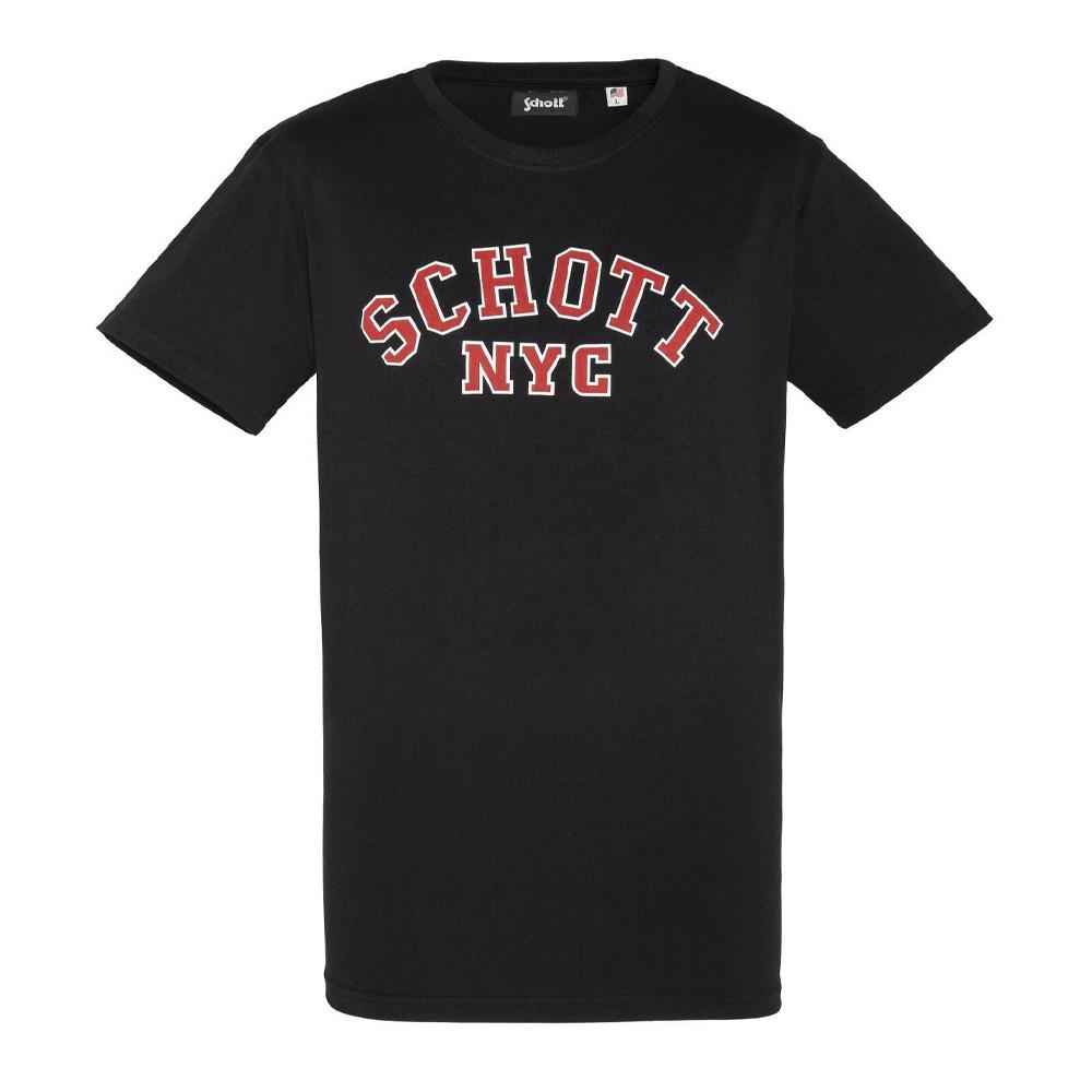 T-Shirt Noir Homme Schott Crew pas cher