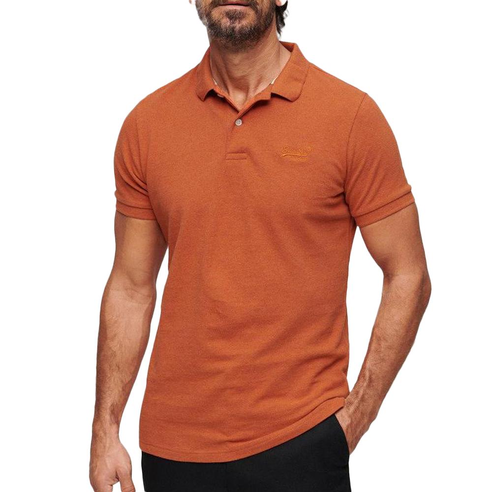 Polo Orange Homme Superdry Classic Piques pas cher