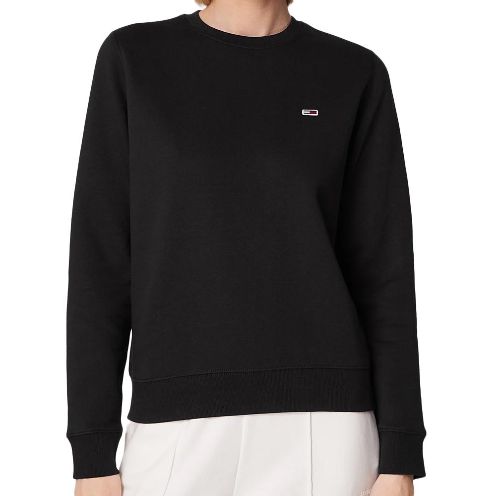 Sweat Noir Femme Tommy HilfigerRegular Fleece pas cher