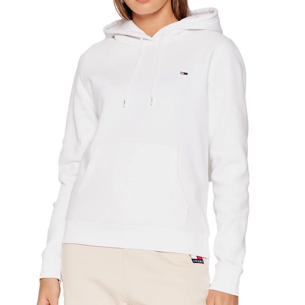 Sweat à capuche Blanc Femme Tommy Jeans Regular pas cher