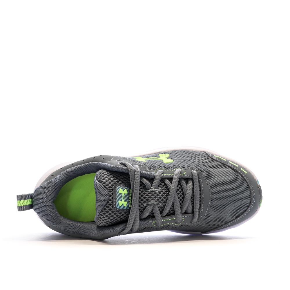 Chaussures de Running Gris /Vert Garçon Under Armour Assert 10 vue 4