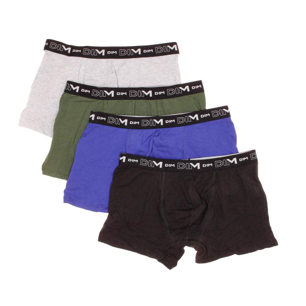 X4 Boxers Noir/Bleu/Vert Homme DIM D6596 pas cher