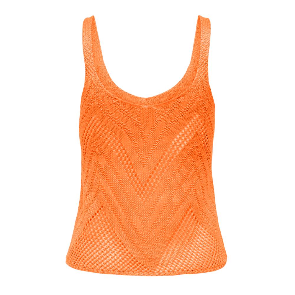 Top Crochet Orange Femme Jdy 15226348 pas cher