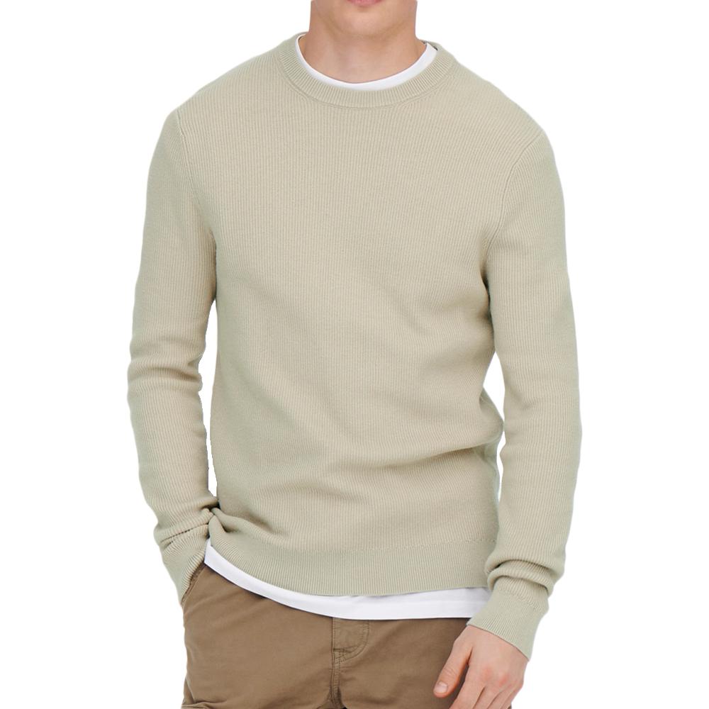 Pull Beige Homme Only & Sons Onsphil pas cher