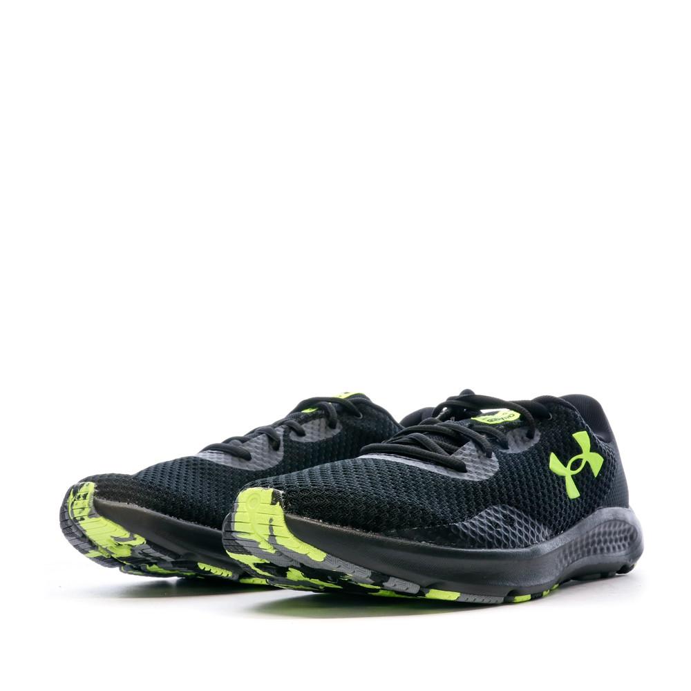 Chaussures de running Noir/Jaune Homme Under Armour Charged Pursuit 3 vue 6