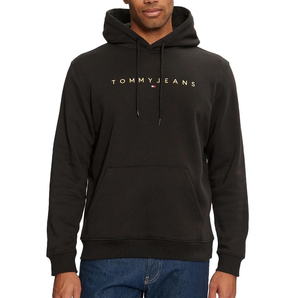 Sweat à Capuche Noir Homme Tommy Hilfiger Linear Gold pas cher