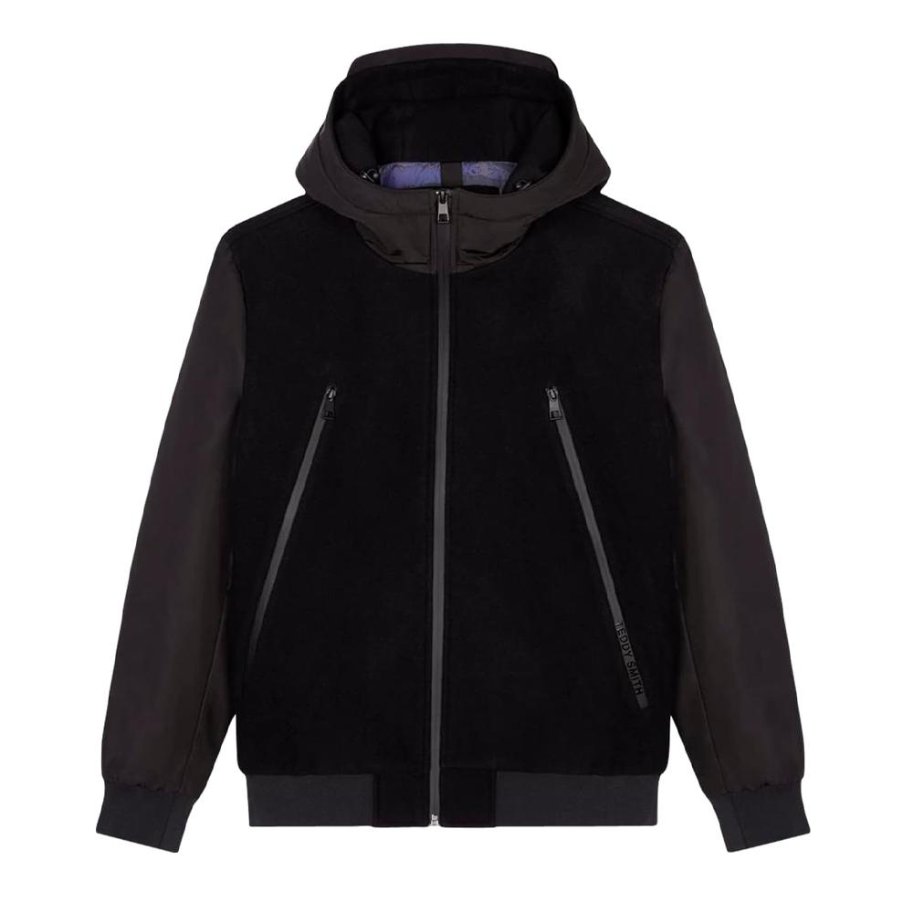 Blouson Noir Homme Teddy Smith Rocket pas cher