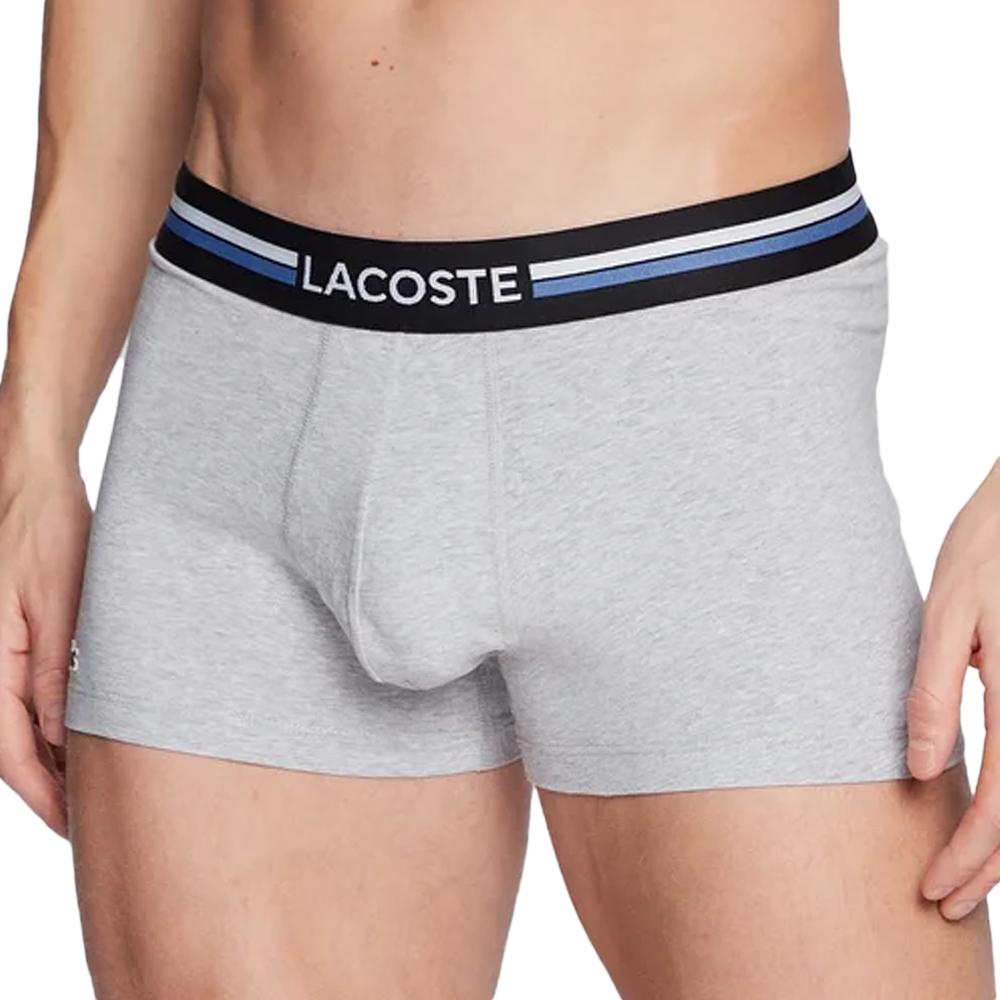 x3 Boxers Noir/Gris/Bleu Homme Lacoste 5H3386 vue 2