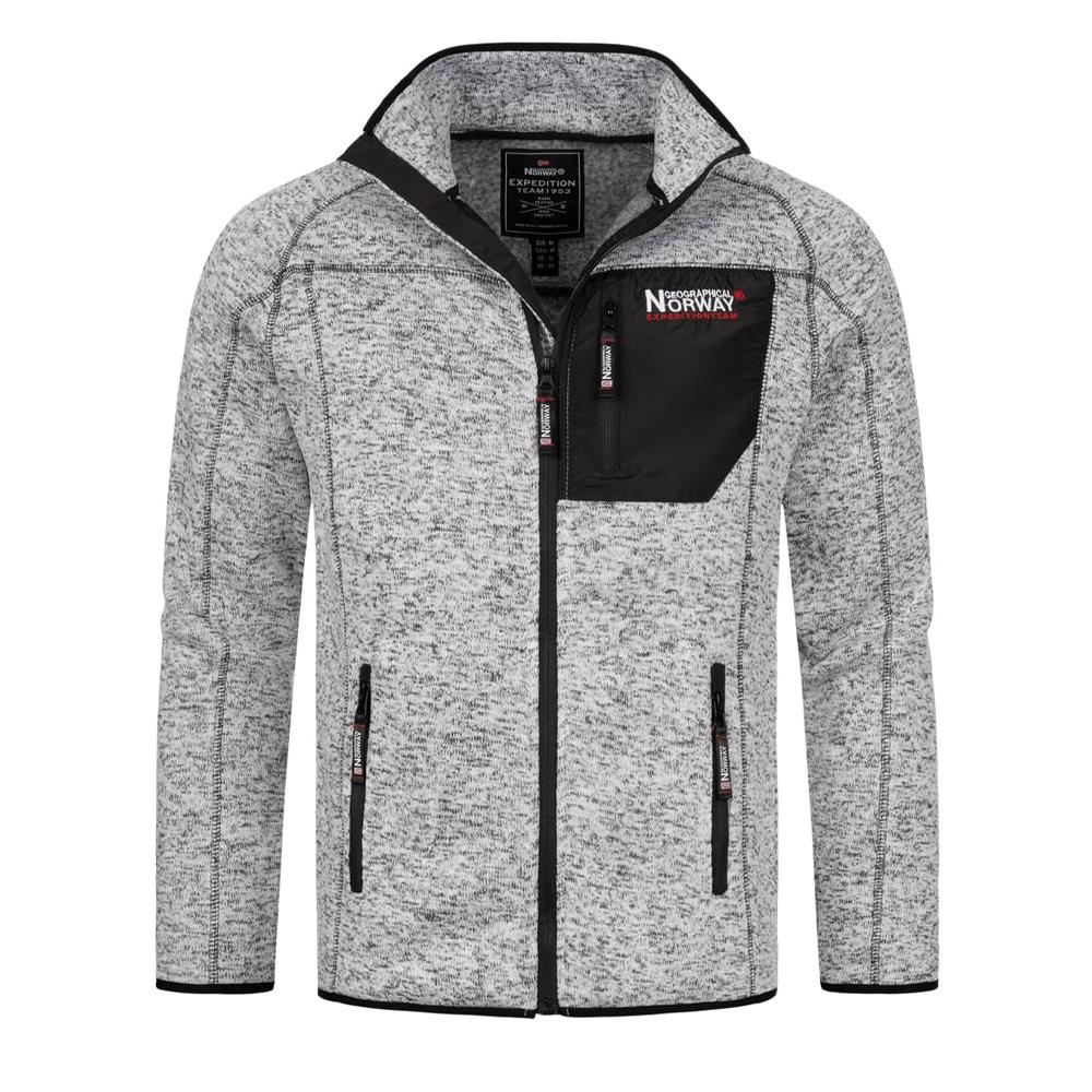 Polaire Gris Clair Homme Geographical Norway Title pas cher