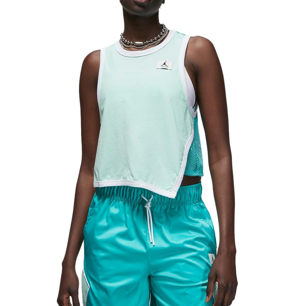 Débardeur Vert Femme Nike Essen Jersey Tank pas cher