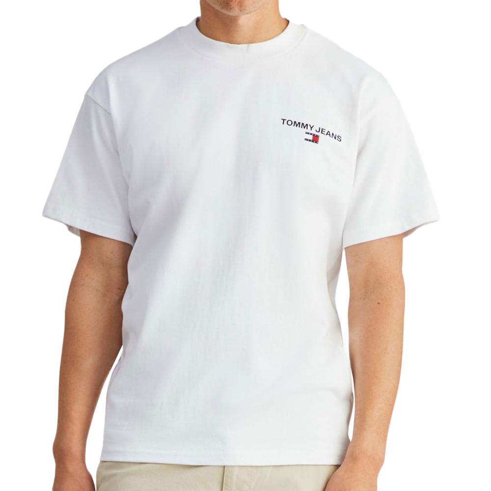 T-shirt Blanc Homme Tommy Hilfiger Mock Neck pas cher