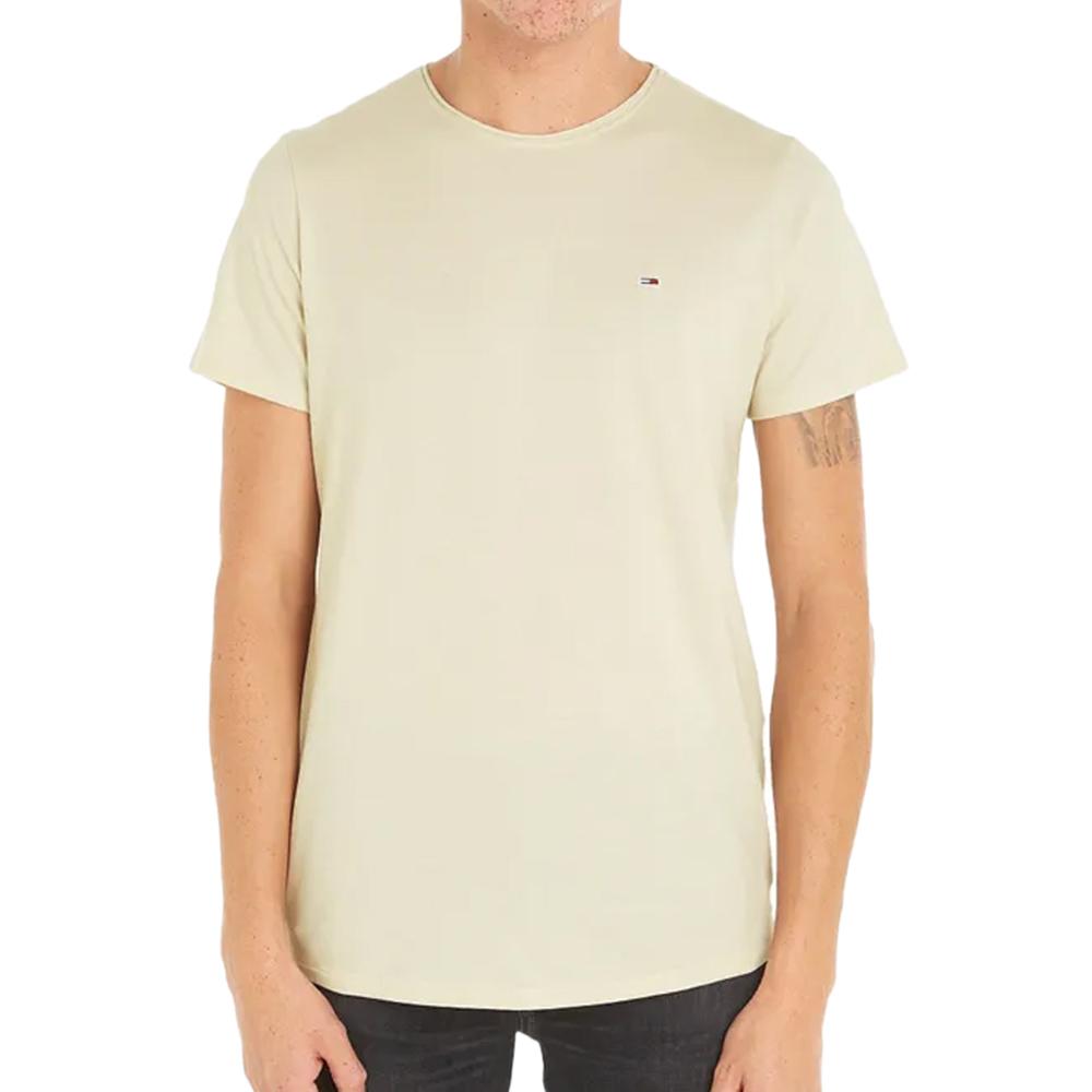 T-shirt Beige Homme Tommy HilfigerJaspe pas cher