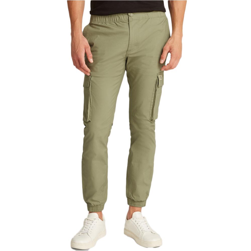 Pantalon Cargo Vert Homme Calvin Klein Jeans J30J327614 pas cher