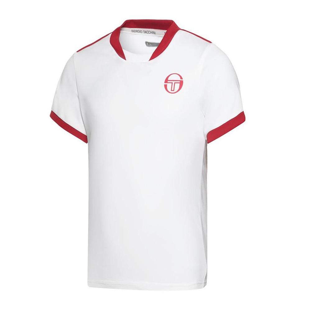 Maillot de sport Blanc/Rouge Garçon Sergio Tacchini Club Tech pas cher