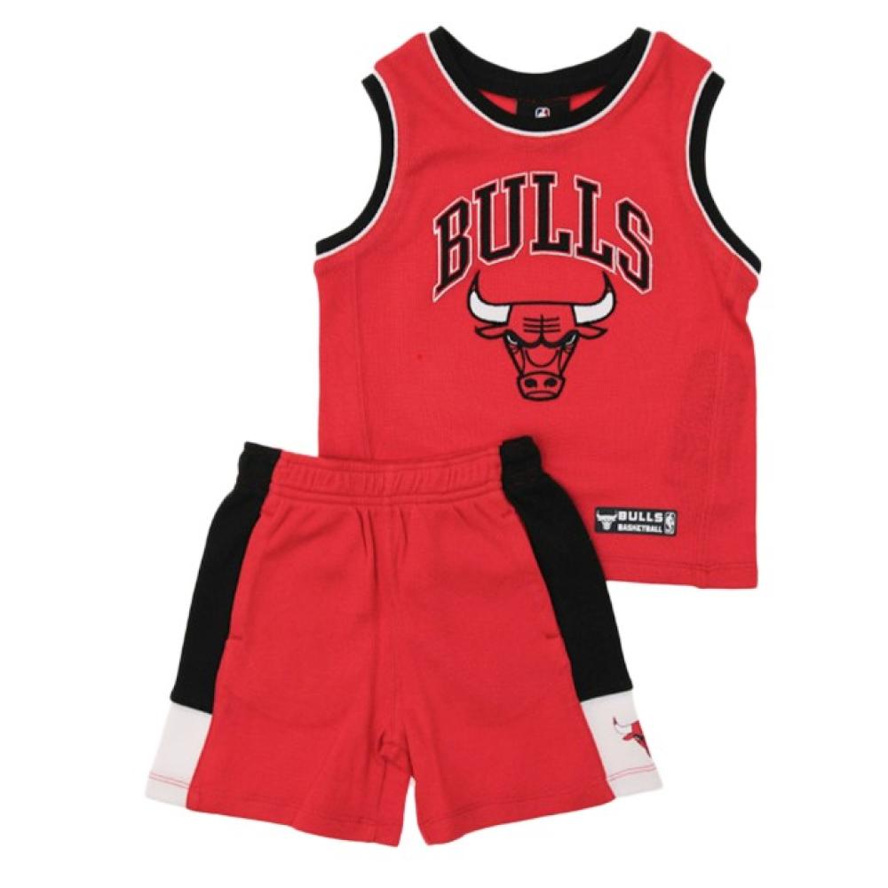 CHICAGO BULLS Ensemble de basket Rouge Garçon NBA Zone Defense pas cher