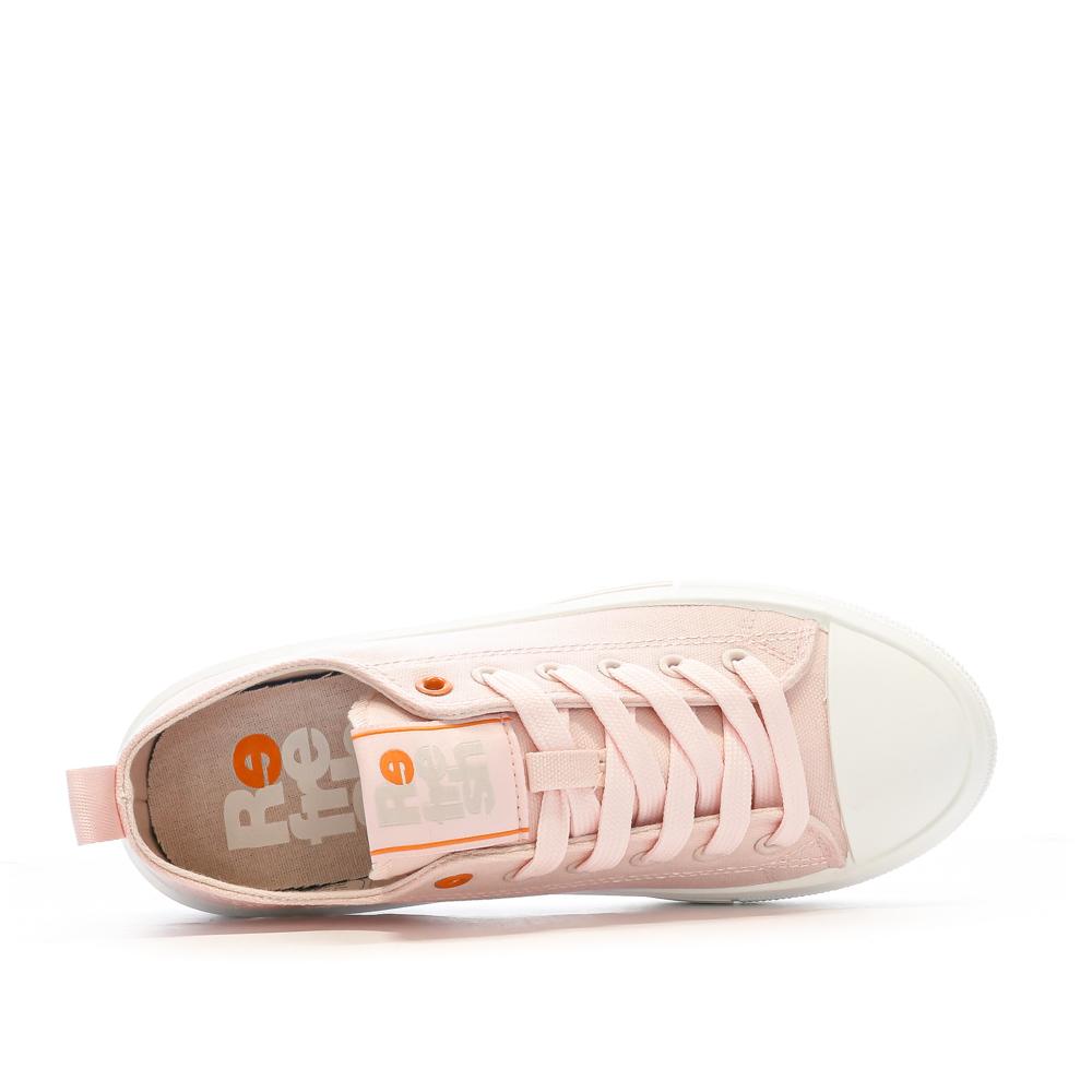 Baskets Basses Rose Femme Refresh Lona vue 4