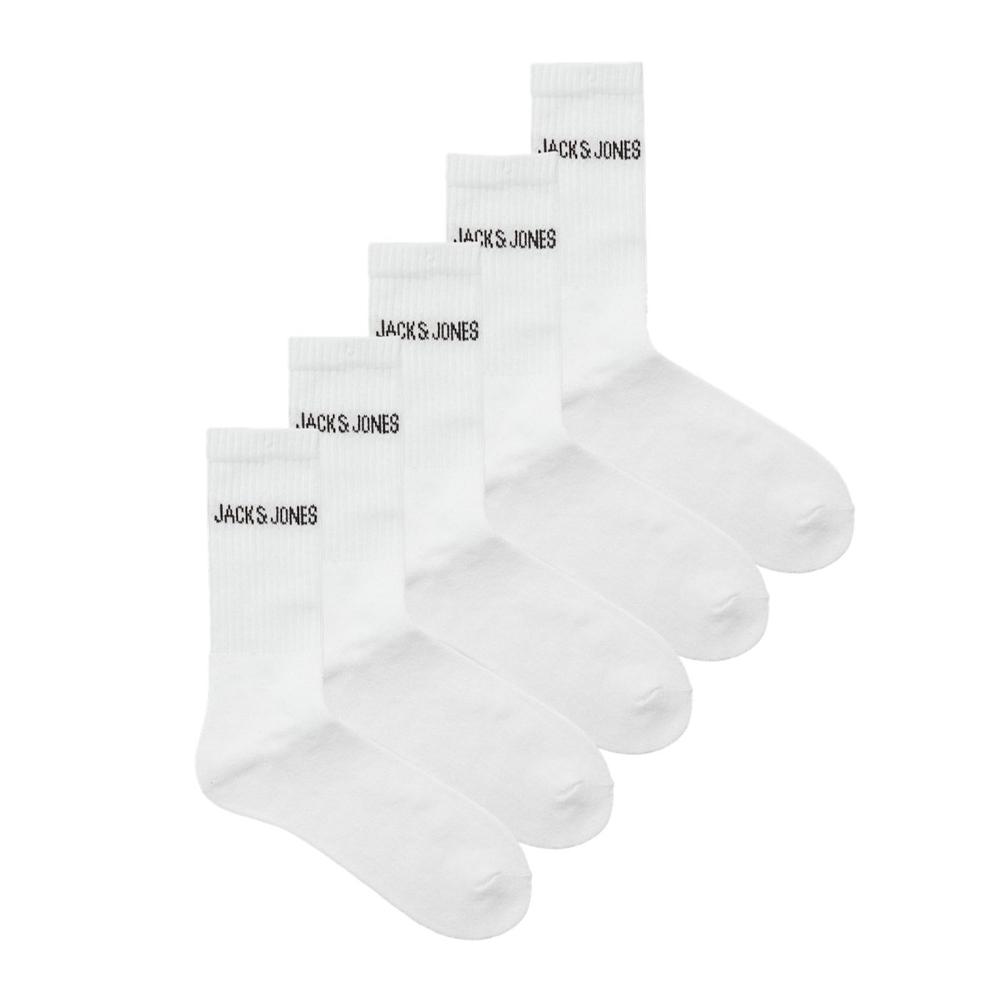 Lot de 5 Paires de Chaussettes Blanches Jack & Jones Jacregen pas cher