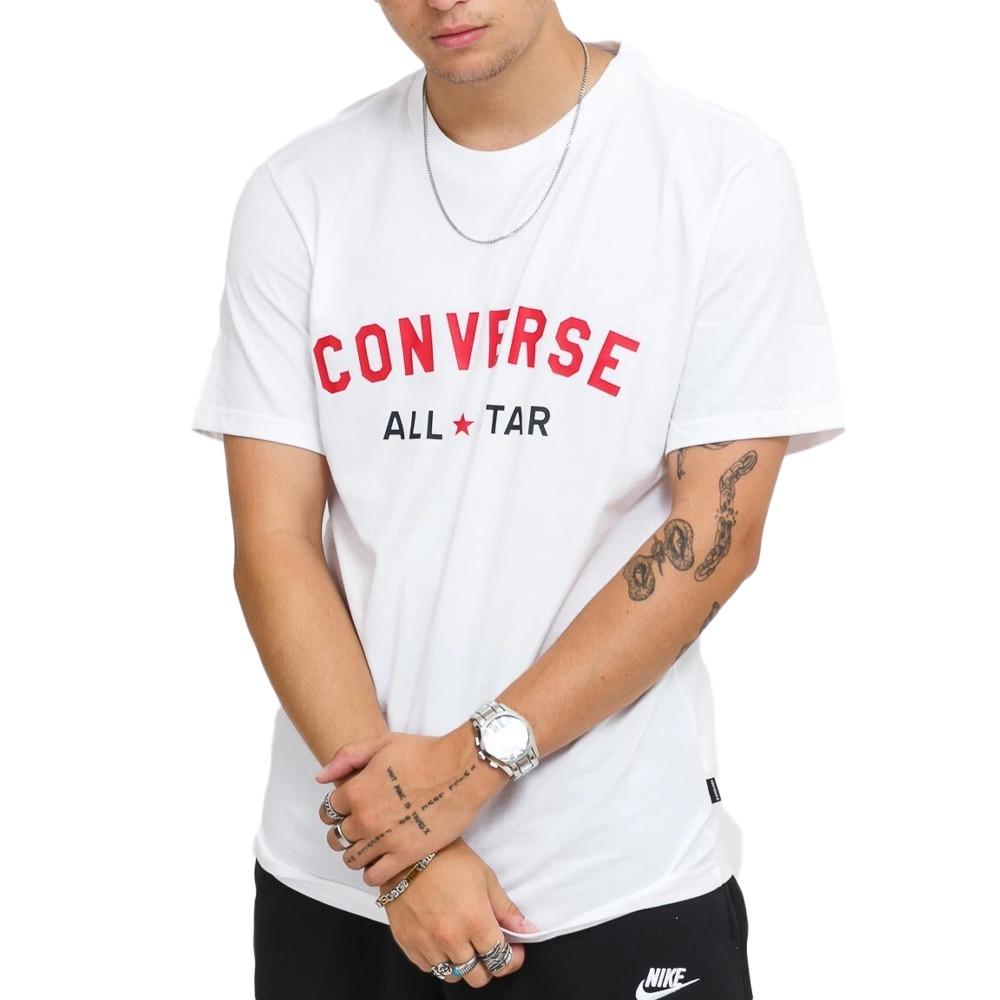 T-shirt Blanc Homme Converse Printed pas cher