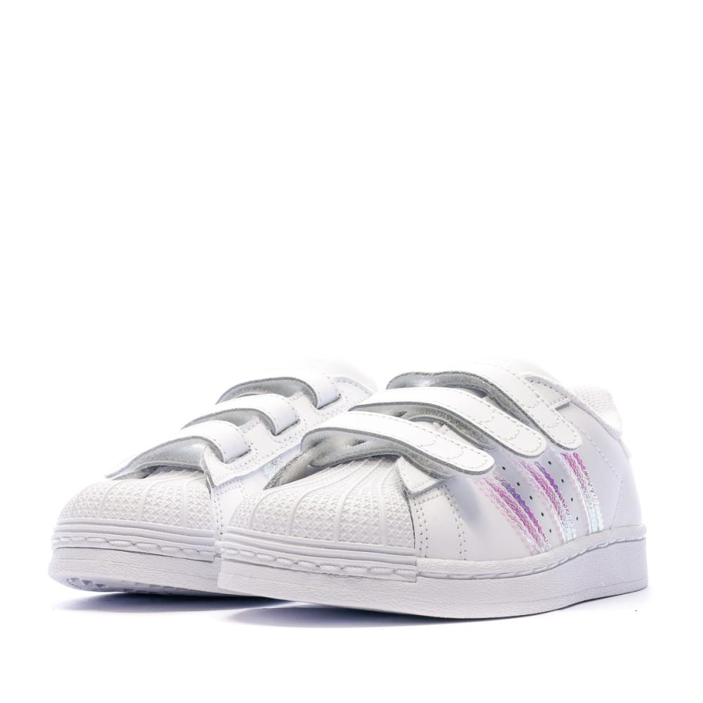 Baskets Blanches Fille Adidas Superstar Cf C Espace des marques