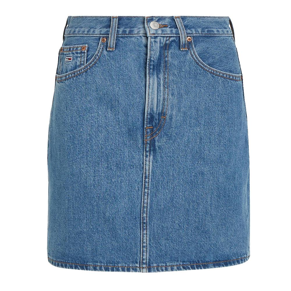 Jupe Mom Bleu Femme Tommy Hilfiger Skirt pas cher