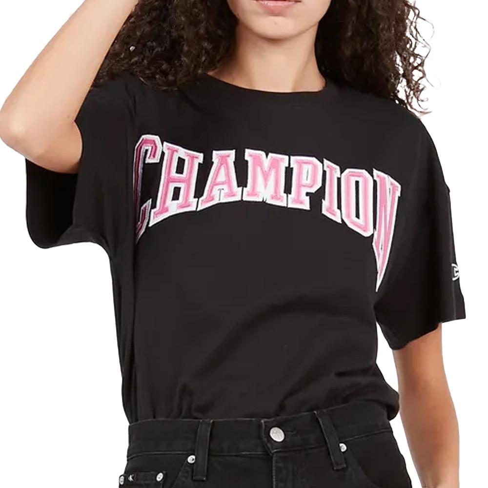 T shirt Noir Rose Femme Champion Lady Espace des marques