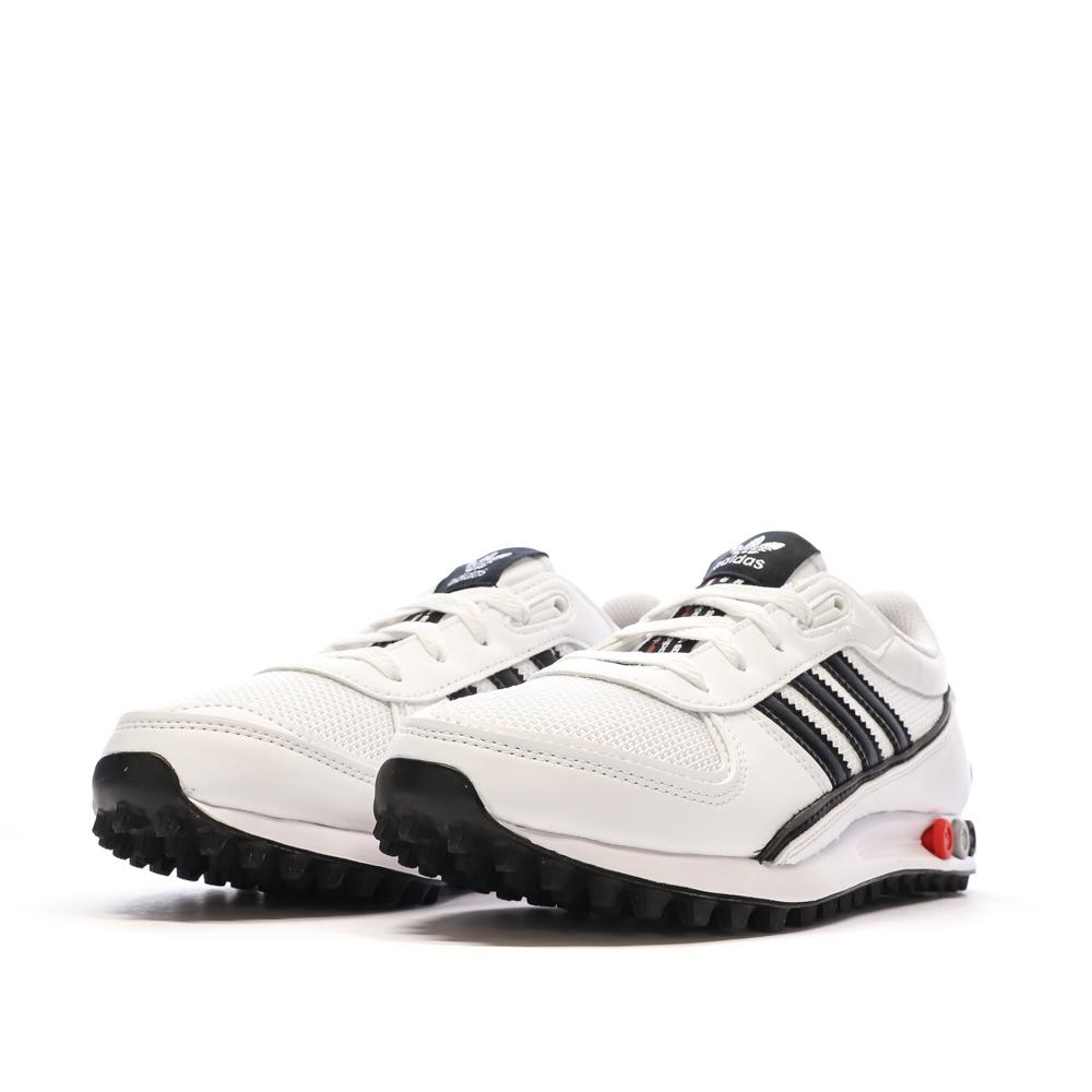 Baskets Blanches/Noires Garçon/Fille Adidas La Trainer vue 6